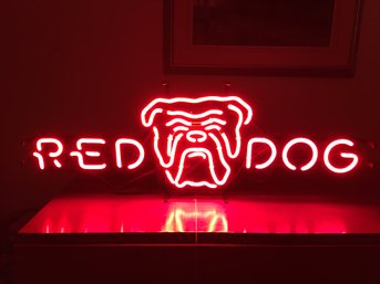 Fantastic RED DOG Beer Neon Sign - Works Perfectly - Never Used - Bought - Put Away For Many Years - NICE