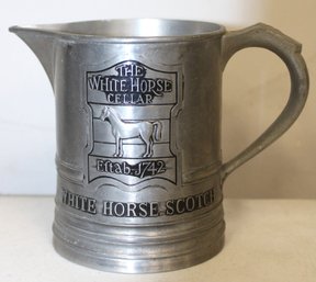 Vintage 'The White Horse Cellar Scotch Whiskey Metal Tankard Mug Stein