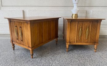 The Sophisticate By Tomlinson Furniture Vintage Pair Of Double Door End Tables