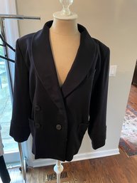 Stunning Saint Laurent Professional 4 Button Black Women's Blazer Jacket Coat