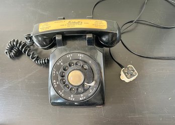 Vintage Black Rotary Dial Telephone From Western Electric