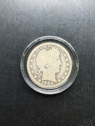 1902 Barber Silver Quarter