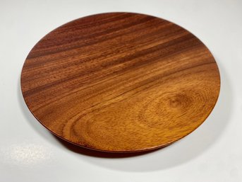 Signed Handcrafted Padauk Wood Plate