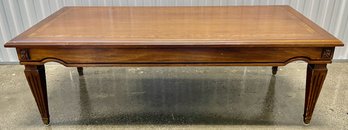 Brandt Fruitwood Coffee Table With Tapered Legs