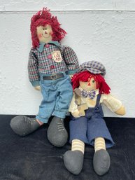 Pair Of Vintage Raggedy Andy Dolls
