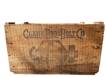 Vintage Wood Crate - Clark Bros Bolt Co. - Milldale Ct