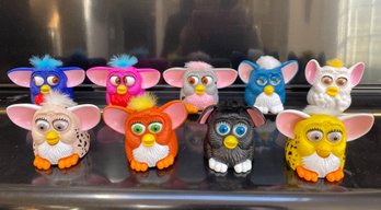 Group Of Nine FURBY McDonald's Toys 1998