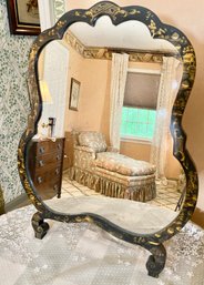 English Chinoiserie Dressing Table Easel Mirror