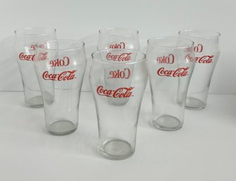 6 Vintage Coca Cola Glasses