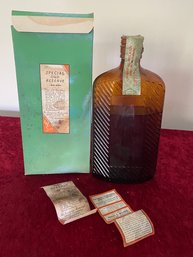 L7 - Sealed Prohibition Bottle 1932 Special Old Reserve Collectible Rare By American Medical Spirits Co Wilken