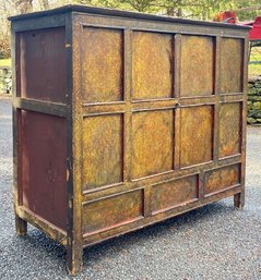 A Gorgeous 18th-19th Century Painted Tibetan Cabinet