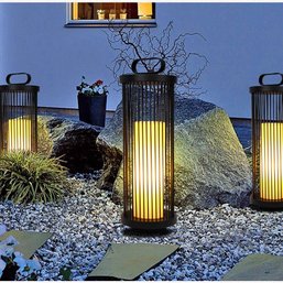 8 New Dazuma  Caged Outdoor Lantern Garden Lighting