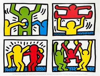 Keith Haring - Pop Shop Quad I, 1987 - Offset Lithograph