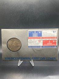 1974 Bicentennial First Day Cover Commemorative Coin