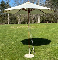 A High Quality Vintage Patio Umbrella By Smith & Hawken