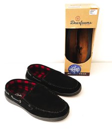 Mens Slippers- NOS Dearfoams, Machine Washable No Sweat Comfort, Size 9/10 & Clarks Suede Slip On Size 10