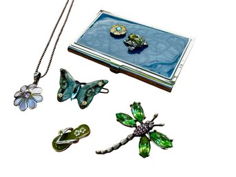 Sparkle & Enamel Nature Themed Jewelry & More (some Sterling)