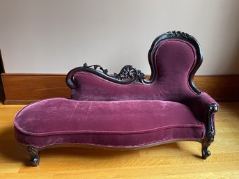 Miniature Velvet Chaise Lounge