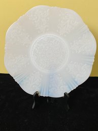 Vintage American Sweetheart Monax White Opalescent Depression Dinner Plates