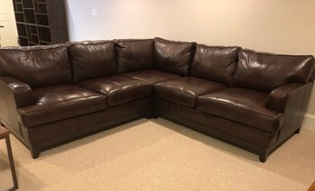 Phenomenal 3 Piece Ethan Allen Leather Sectional Sofa