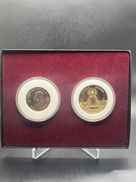 JFK 1917-1963 2 Commemorative Coin Set