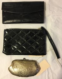 3 Vintage Designer Wallets - Balenciaga - Gold Foil, Chanel Matelass, Michael Kors (Rouse)