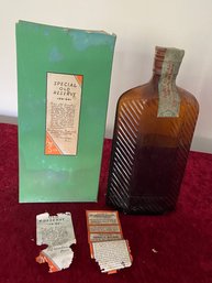 L5 - Sealed Prohibition Bottle 1932 Special Old Reserve Collectible Rare By American Medical Spirits Co Wilken