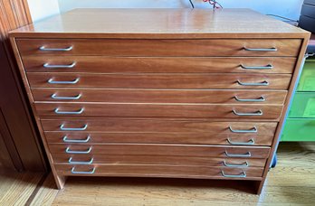 Solid Wood Flat File For Large Drawings
