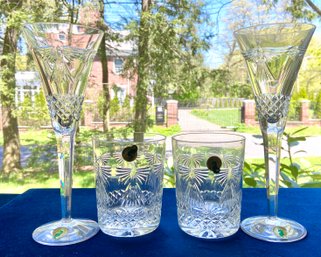 Four Vintage Waterford Crystal 'Millennium - Peace' Cocktail Glasses