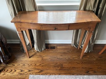 Amazing Edwardian Style Walnut With Inlay Bold Front Console Table