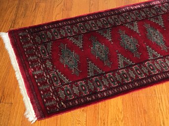 Wonderful Vintage Small Wool Oriental Rug - Hand Made - 67' X 25' - Please Read Description - Thank You