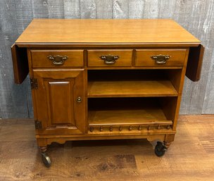 Beautiful Young Republic Rock Maple Tea Cart