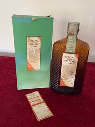 L4 - Sealed Prohibition Bottle 1932 Special Old Reserve Collectible Rare By American Medical Spirits Co Wilken