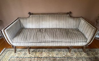 Early 19th Century Style Classical Sofa With Intricate Carved Frame