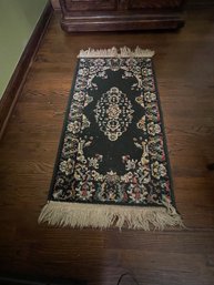 Master Piece Collection Black Floral Throw Rug