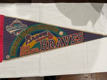 12' X 30' Vintage Sports Banner.  Please Refer To Pictures For Banner You Are Bidding On.  Conditions Vary.