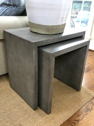 Gorgeous Pair Of POTTERY BARN Gray Nesting End Tables