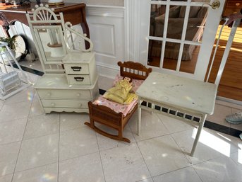 Group Of Doll Toy Furniture
