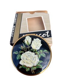 Mascot  Powder Compact, Black With With Roses