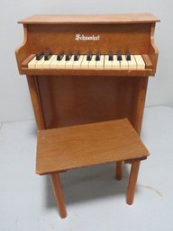 Vintage German Schoenhut Childs Piano With Bench