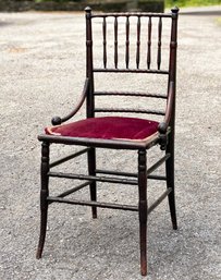 An Antique Mahogany Aesthetic Movement Spindle Back Side Chair
