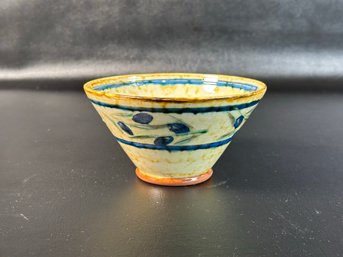 A Sweet Studio Pottery Bowl With A Tapered Profile