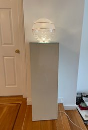 Stunning Art Glass Bowl On Lighted Display Column