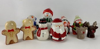 Winter Holiday Themed Salt& Pepper Shaker Sets