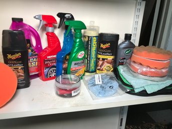 HUGE CAR WASH Lot / Kit - Craftsman Polisher - Waxes - Cloths - Chemicals - Soaps - BIG LOT All For One Bid !