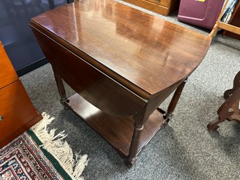 Small Drop Leaf Table With Shelf On Bottom