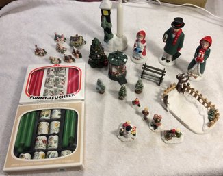 Miscellaneous Christmas Village & Mini Porcelain Set - L
