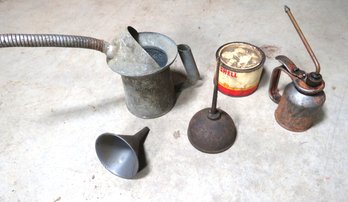 Vintage And Antique Oil Can Lot