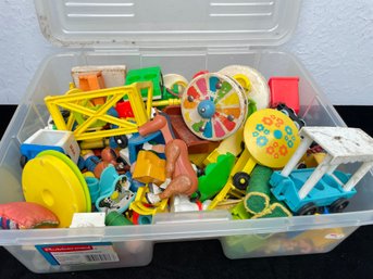 Bin Of Vintage Playskool Toys