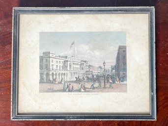 A Vintage Hanf Colored Etching 'The Italian Opera House'